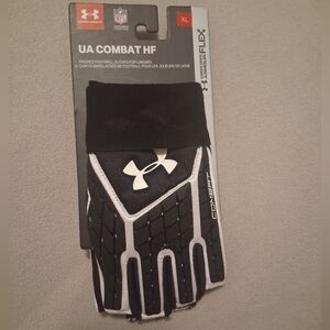 Under Armour Mens Combat Half Finger Padded Footbal Gloves For Lineman XL